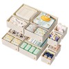 ZenStorage 12 Pack Linen Nursery Drawer Organizer for Baby Clothes,