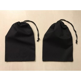 custombagsupplies 3"x5" Cotton Single Drawstring Muslin Bags (Black color)- SET OF 100