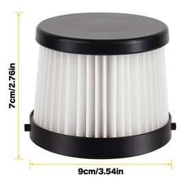 HEPA Filter Replacement for DEWALT DCV501HB 20V Cordless Handheld Vacuum Parts, Washable and Reusable, Compared to Part DCV5011H（2 Pack)