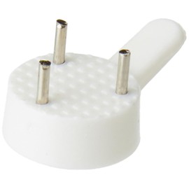 Merriway® BH01676 (20 Pcs) Small 22mm (7/8 inch) White Nylon Non-Trace Hardwall Drywall Picture Hook - Pack of 20 Pieces