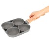 4‑Hole Egg Frying Pot Pancake Pan with Wood Handle for