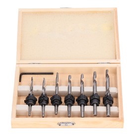 8Pcs/Set Tapered Countersink Bit Screw Set High Speed Steel Wood Pilot Hole for Woods