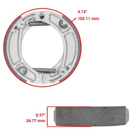Caltric for Honda XL75 Mini 1977 1978 1979 Front & Rear Brake Shoes