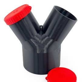 4" to 2-1/2" 2-Way Dust Collection Splitter Junction Fitting, Multi Port Fits Standard Hoses and Shop Vac Accessories, Dust Medusa