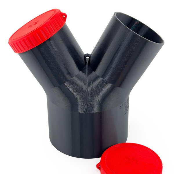 4" to 2-1/2" 2-Way Dust Collection Splitter Junction Fitting, Multi