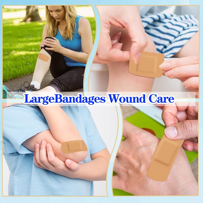 Assorted Bandage Variety Pack (800 Pcs), Waterproof & Breathable Large