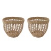 2PCS Woven Basket Handwoven Sea Grass Storage Basket for Flower