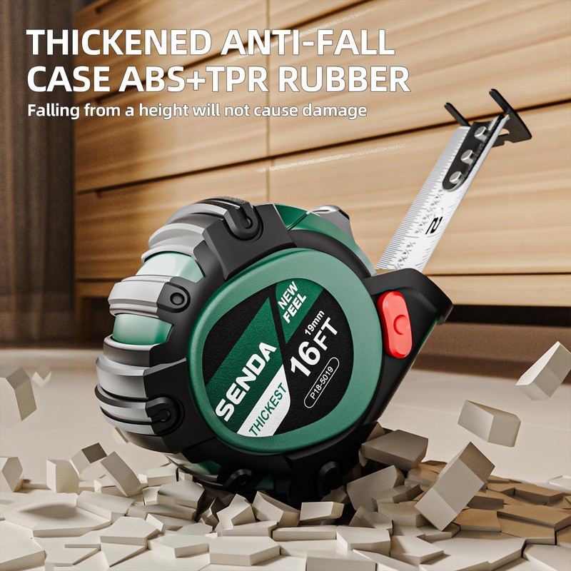 SENDATOOLS 4 Pack Tape Measure 16Ft - Heavy Duty Tape