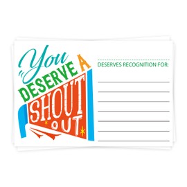 60 PCS Positive Shout Out Cards, Appreciation Reward Card for Students, Encouragement Postcard for Teachers, Employees, Appreciation Recognition Reward Card for Bulletin Board, Public Service Week