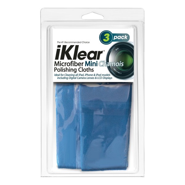 iKlear Travel Size Optical Grade Microfiber Cloths (iK-3Mini)