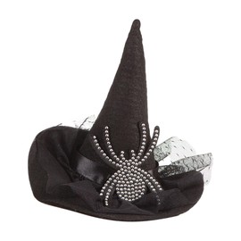Bristol Novelty MD227 Witch Hat on Headband, Womens, Black/White, One Size