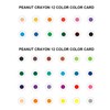12 Colors Peanut Crayon Chalks for Kids Graffiti Painting Crayon