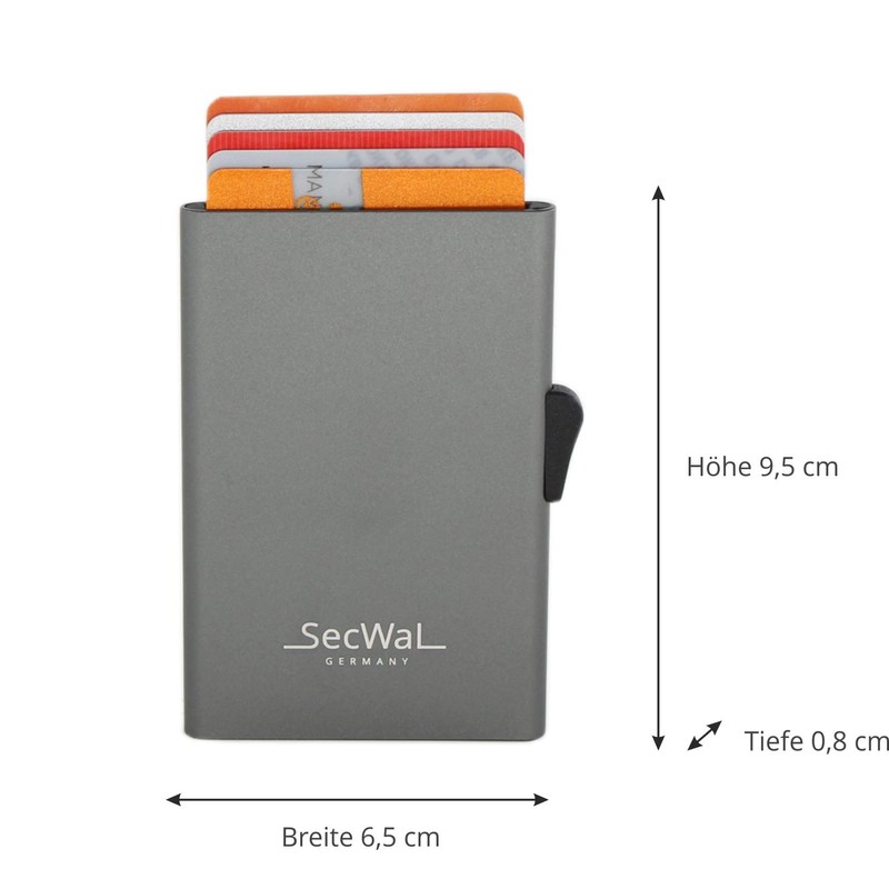 SecWal Unisex Travel Accessory Wallet, gray