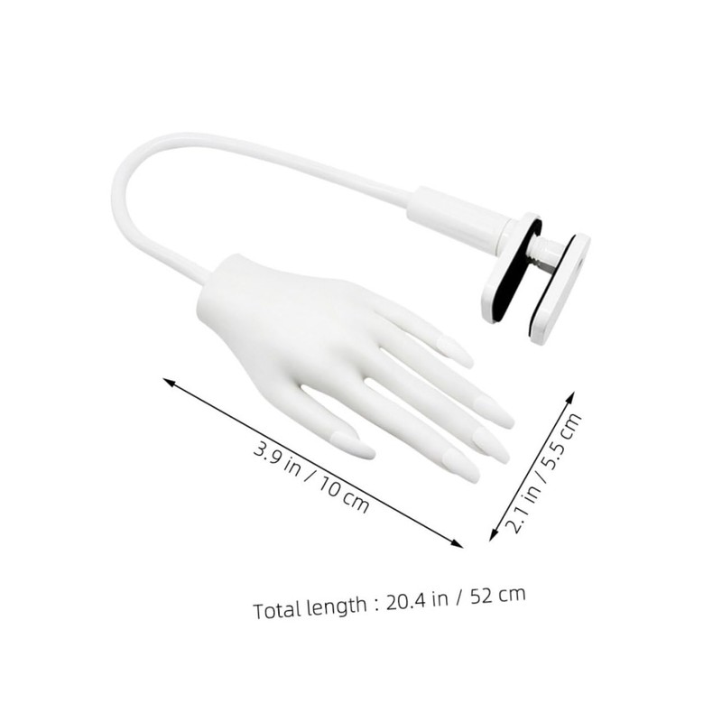 FOMIYES Realistic Fake Hand for Nail Practice Reusable Acrylic Training