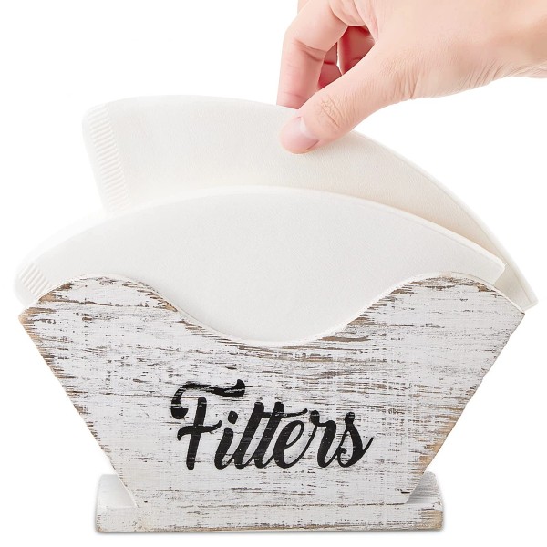 Does not apply Farmhouse Coffee Filter Holder Rustic Wooden Cone