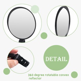 2 PCS Inspection Mirror for Gutters Extension Pole, Rotatable Clip On Flexible Inspection Mirror, Easily Inspect Roofs, Gutters, Inside Duct Work, Birds’ Nests from The Ground