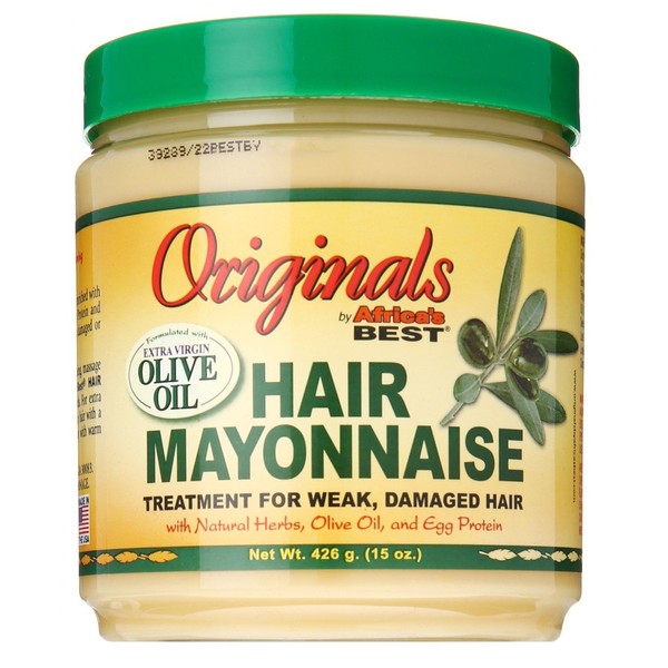 Africas Best Orig Hair Mayonnaise 15 Ounce Jar (443ml) (2 Pack)