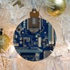 GRAPHICS & MORE Blue Computer Motherboard Processor CPU Wood Christmas