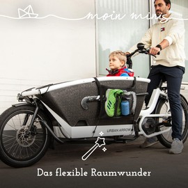 moin minis moin minis seitliches Gep?cknetz fr Urban Arrow Family Lastenrad Fahhrad Cargo Bike Netz Gumminetz Ersatz fr Fahrradtasche oder Fahrradkorb