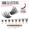 PopUp Cluster Lashes 168pcs Wispy Lash Clusters Soft D Curl