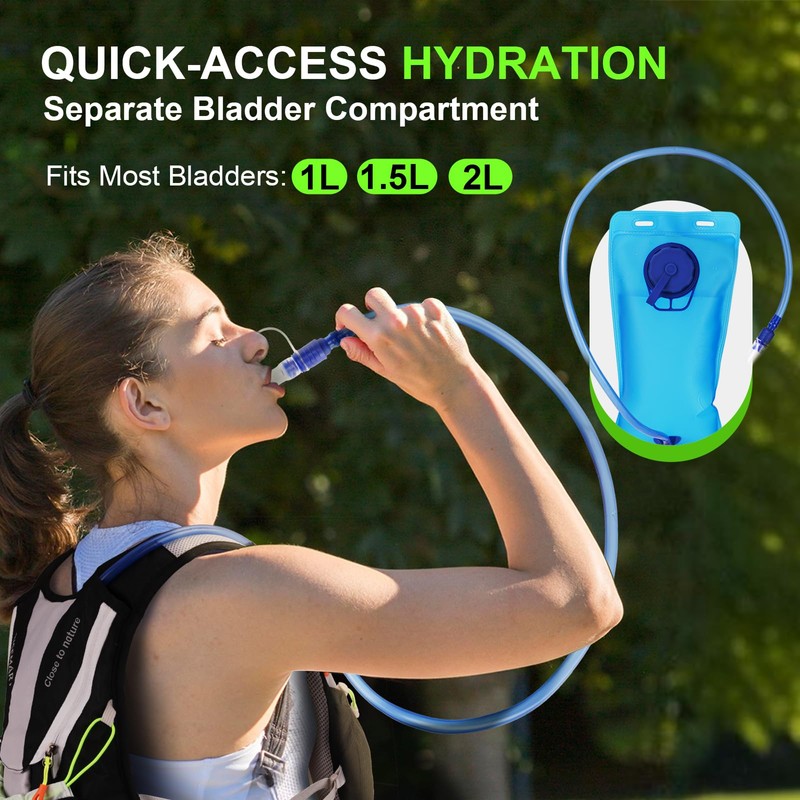 RISEMART Running Vest for Men and Women, Reflective Hydration Backpack