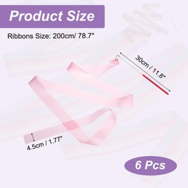 PATIKIL Dance Ribbons, 6 Pack 78.7 Inch Gymnastics Dance Streamers with Non-Slip Wand Dance Flags for Gifts, Dancing, Talent Shows, Baton Twirling, Light Pink