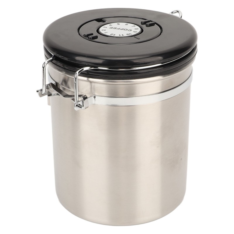 Airtight Stainless Steel Coffee Bean Container Coffee Canister Kitchen Food