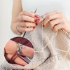 TVETE Crochet Loops Adjustable Knitting Loops Knitting Rings for Finger