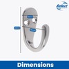 Select Hardware HK0209B 2X Single Robe Coat Hooks with Screws,
