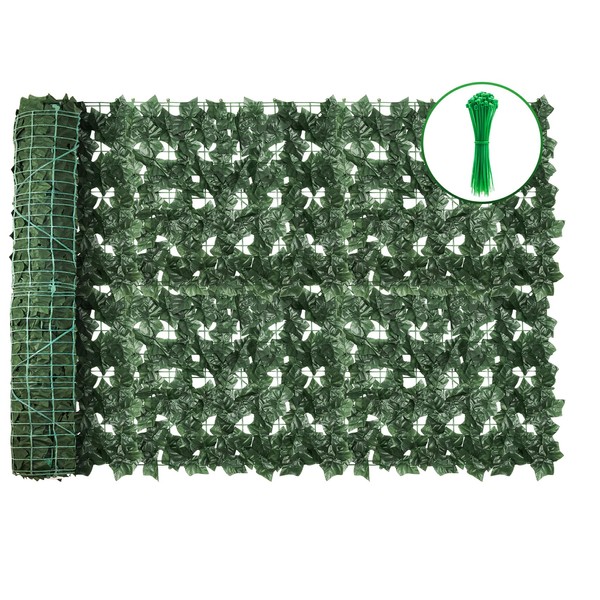 Artificial Ivy Privacy Fence Wall Screen,100X40in Privacy Fence Panels Privacy