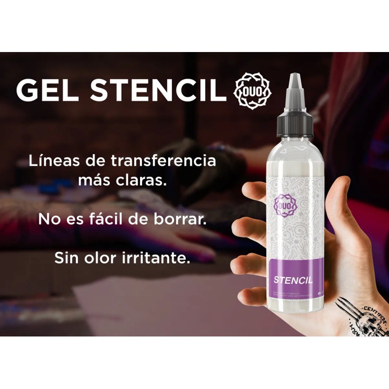 Pega Stencil Tatuajes Gel Hectográfico Ouo Alta Duración 4oz