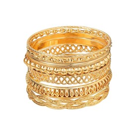 Gold Bracelet Stack Bracelet Stack for Women Stackable Bracelets Bangle Bracelets Indian Bracelets Boho Bracelets Chunky Bracelets Gold Jewelry Set for Teen Girls