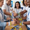 144Pcs Down Syndrome Awareness Silicone Silicone Bracelets Bulk, Blue and