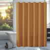 OVZME Zora Solid Gold Shower Curtain for Bathroom, Fabric Shower