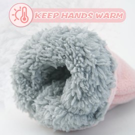 BAVST Baby Toddler Winter Mittens Girls Warm Fleece Lined Gloves Kids Sherpa Lined Mittens for Boys