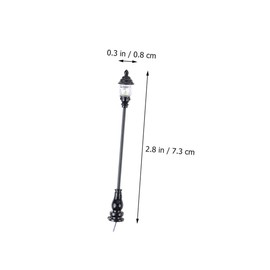 Hohopeti 5Pcs Miniature Street Lamp Model for Sand Table Decor Garden Light Mini Lamppost with Chic Design for Landscape and Village Decor Ratio Warm Light