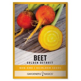 Gardeners Basics, Beet Seeds for Planting Golden Detroit Heirloom Non-GMO Golden Beets Plant Seeds for Home Garden Vegetables Makes a Great Gift for Gardeners