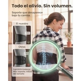 Sparthos Faja lumbar para el dolor lumbar - Alivio inmediato de ciática, hernia discal y escoliosis - Diseño transpirable con almohadilla de soporte l