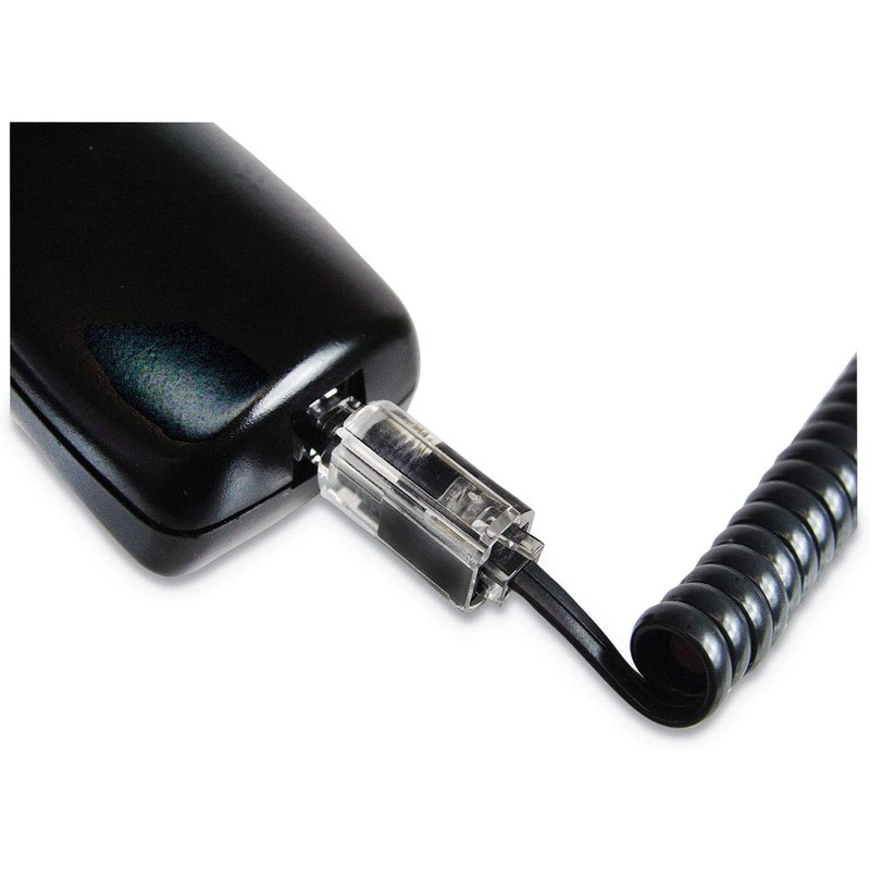 BLACK/ CLEAR TELEPHONE/ HANDSET COIL CORD DETANGLER (2 pack) DragonTrading®