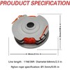 3 Pack Strimmer Spool Line,Double Autofeed Spool Ø0.05 in 36ft