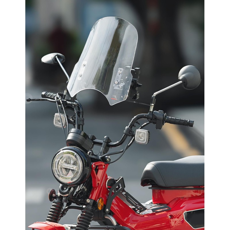 KEMIMOTO Motorcycle Windshield with Clamp Bar Compatible with CT125 2020-2025