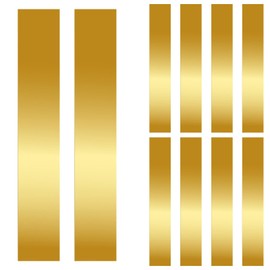 Glarks 10pcs L x W x D 5.9 x 0.98 x 0.002 Inch Rectangular Brass Shim Stock Assortment, Brasses Strips Metal Shims Brass Sheet, Shim Stock Sheet for Trim Gap Filler/DIY/Industrial Use