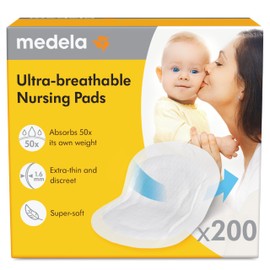 Medela Medela Ultra-Breathable Nursing Pad | 200 Count, Highly Absorbent, Breathable and Discreet for Comfortable Wear