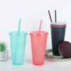 TSLBW Colorful Plastic Cups 5 Pcs Reusable Plastic Cups with