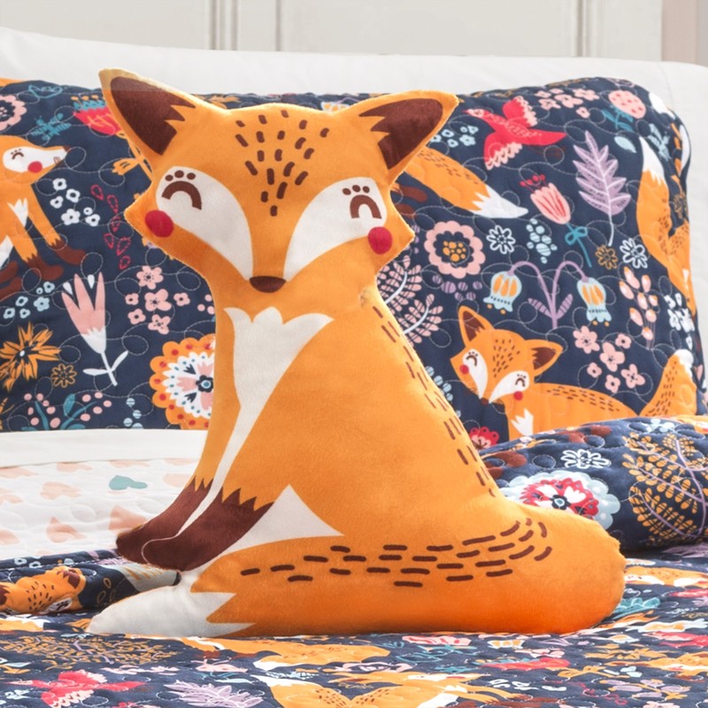 Lush Decor Pixie Fox Reversible Quilt Set, 3 Piece Set,