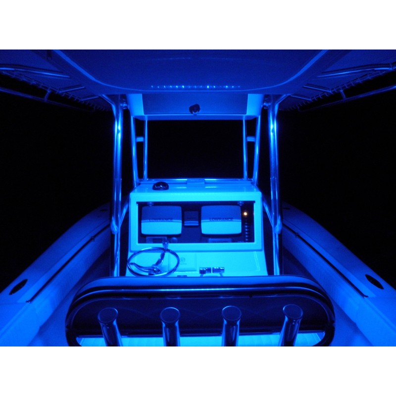 4x Blue LED Boat Light Waterproof 12v Deck Storage Kayak