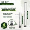 Gadgetzan 4 Pack Window Security Bars Adjustable 11"-18",Portable Small Sliding
