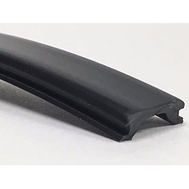 LPC RV Camper Trailer 5/8" x 24' Black Vinyl UVF Insert Trim Mold Flexible Screw Cover