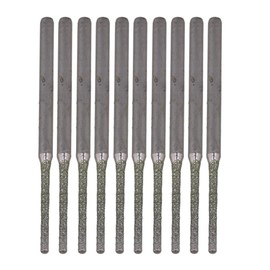 BQLZR 1.5MM Silver Extended Gems Drill Bits Bowlder Pearls Jewelry Agates Hole Coated Drill Bits Pack of 10