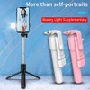 MYKOMI Selfie Stick Tripod with Fill Light, 40 inch Extendable